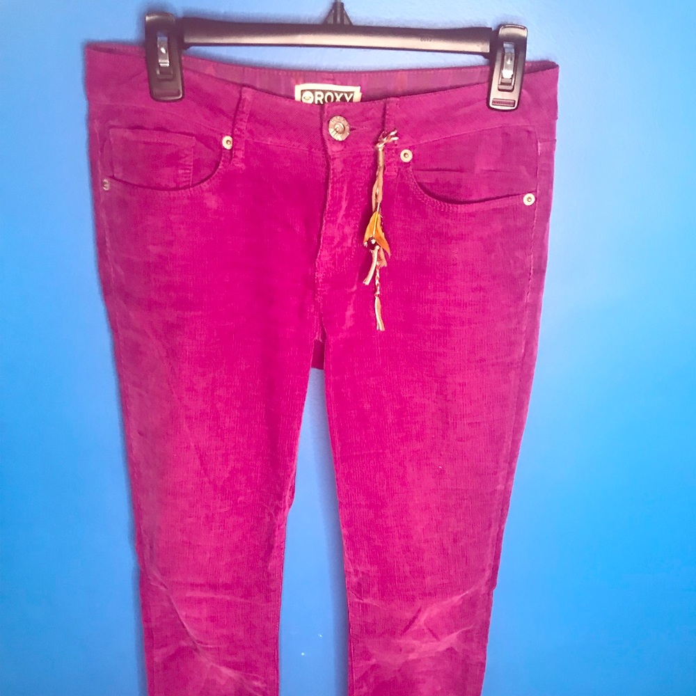 Roxy Magenta Corduroy Skinny Jean - Size 5
